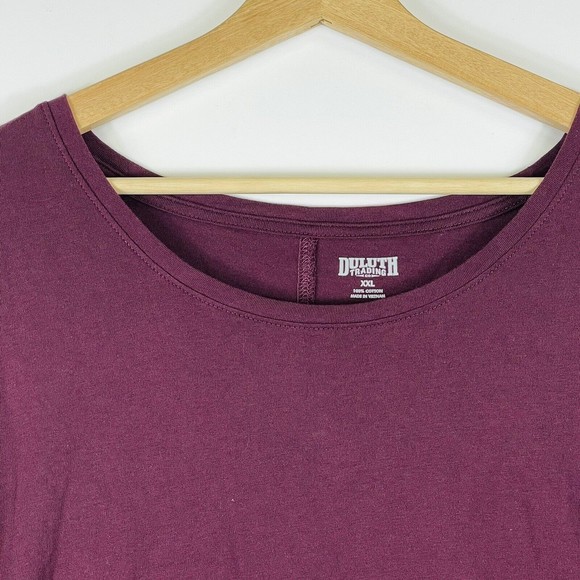 Duluth Trading Wine Burgundy Solid Long Sleeve Tee T-Shirt Top Shirt Women XXL - Picture 2 of 5